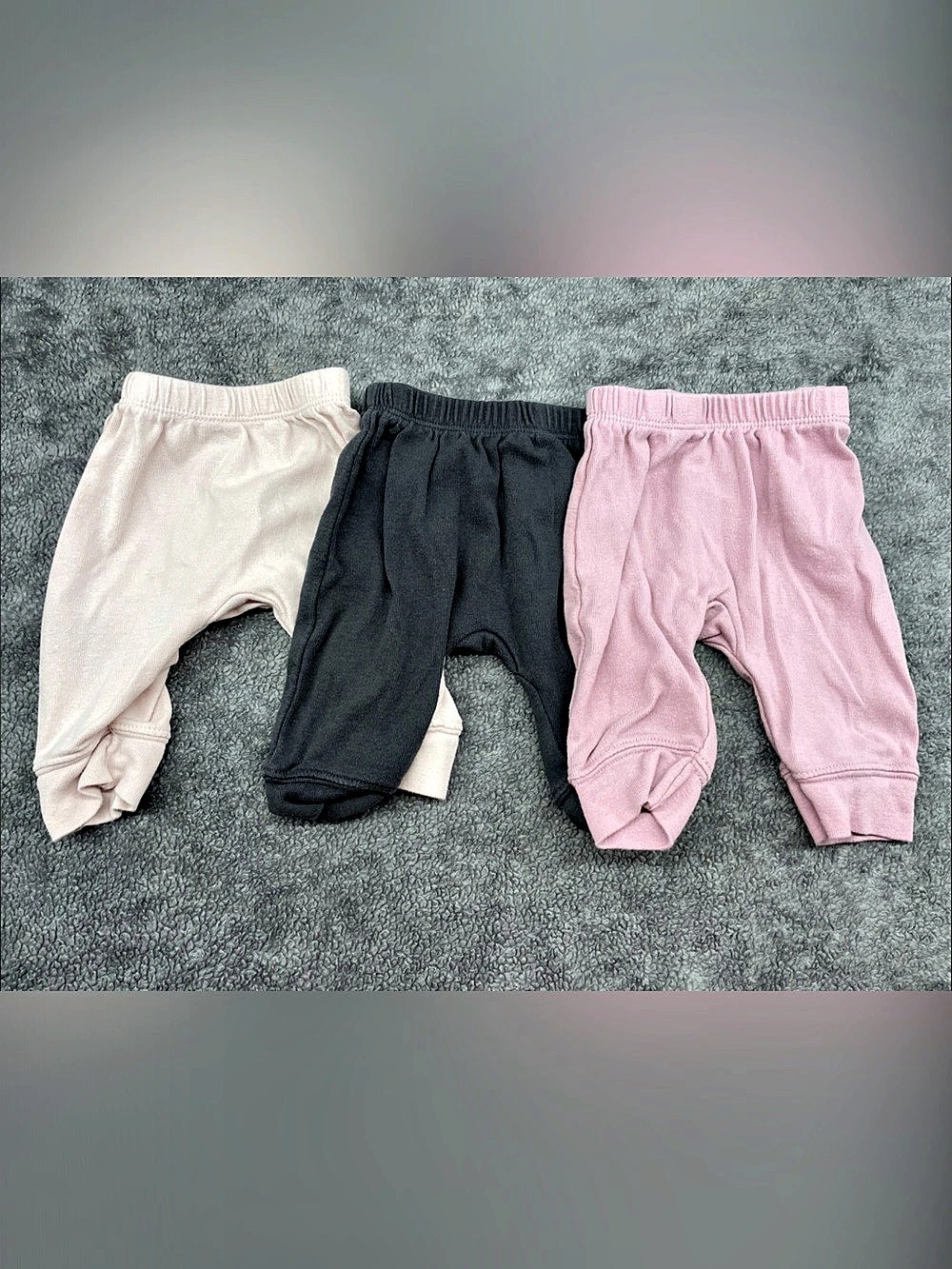 Newborn Cloud Island Baby Pants/Joggers 3-Pack